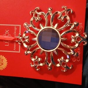 Lenox Bejeweled Snowflake Ornament Silverplate New